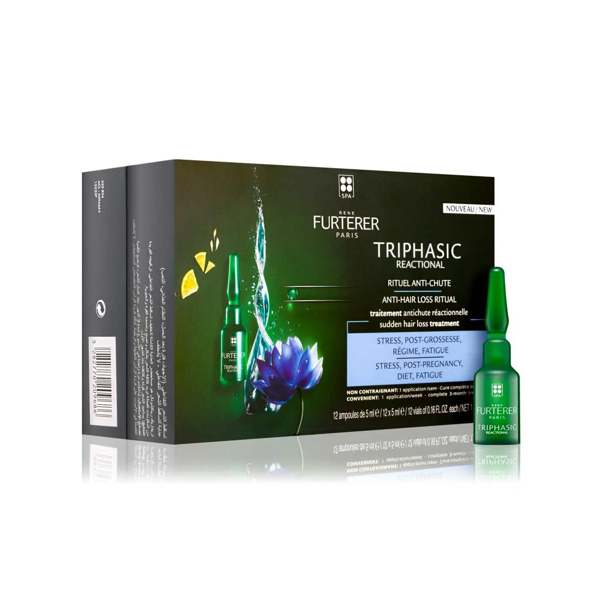 René Furterer  Triphasic Sudden Hair Loss Treatment 12 ampoules- 5mL