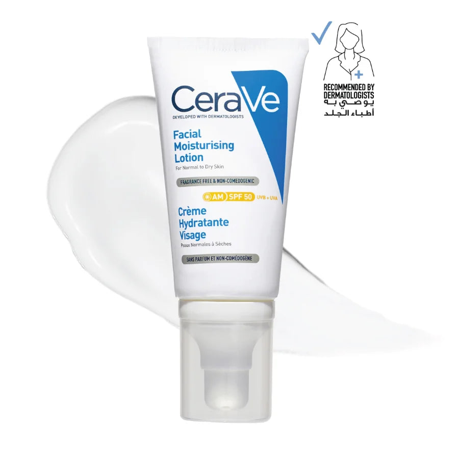 CeraVe AM Facial Moisturizing Lotion SPF50 for Normal to Dry Skin