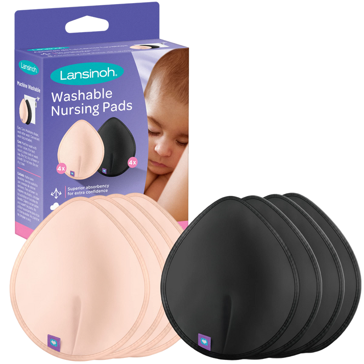 Lansinoh Reusable Nursing Pads for Breastfeeding Mothers, 8 Washable Pads