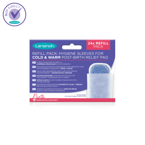 LANSINOH Refill Pack x 24 Hygiene Sleeves For Cold & Warm Post-Birth Relief Pads