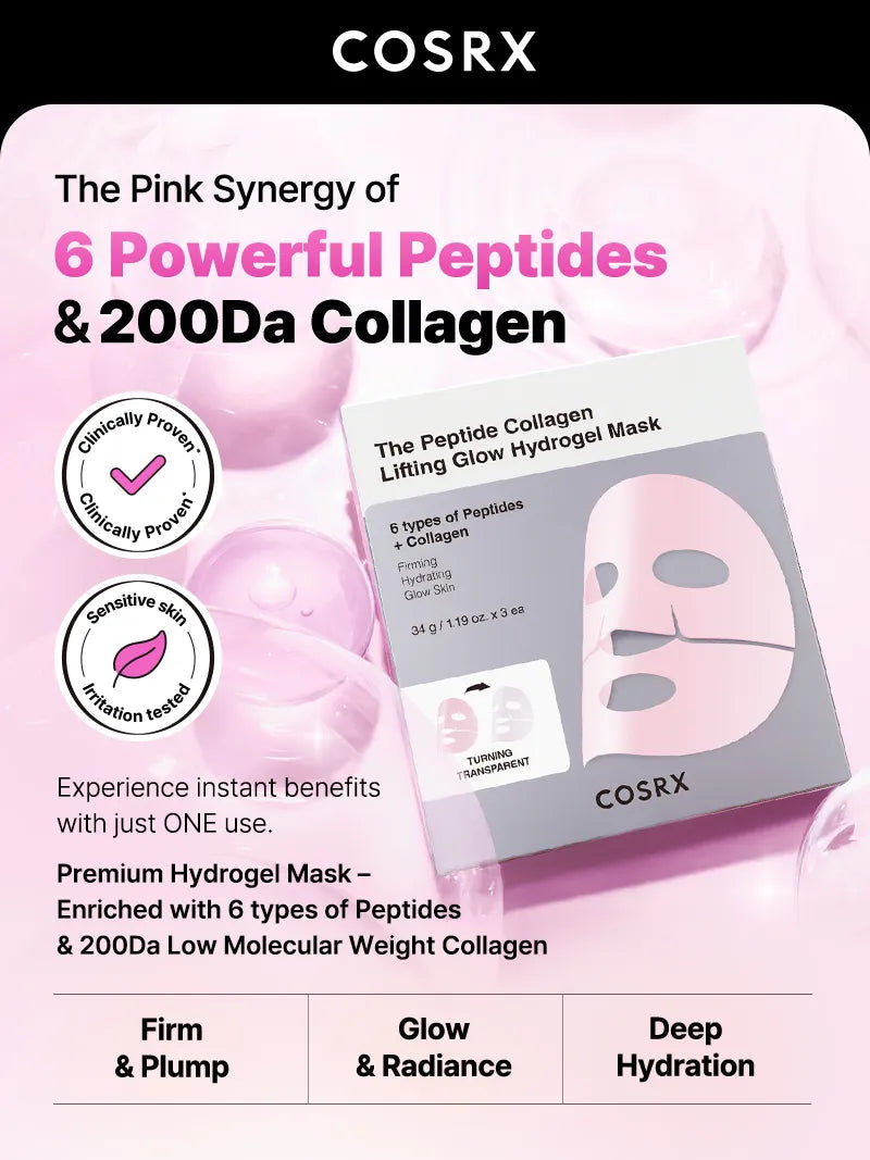 The Peptide Collagen Lifting Glow Hydrogel Mask