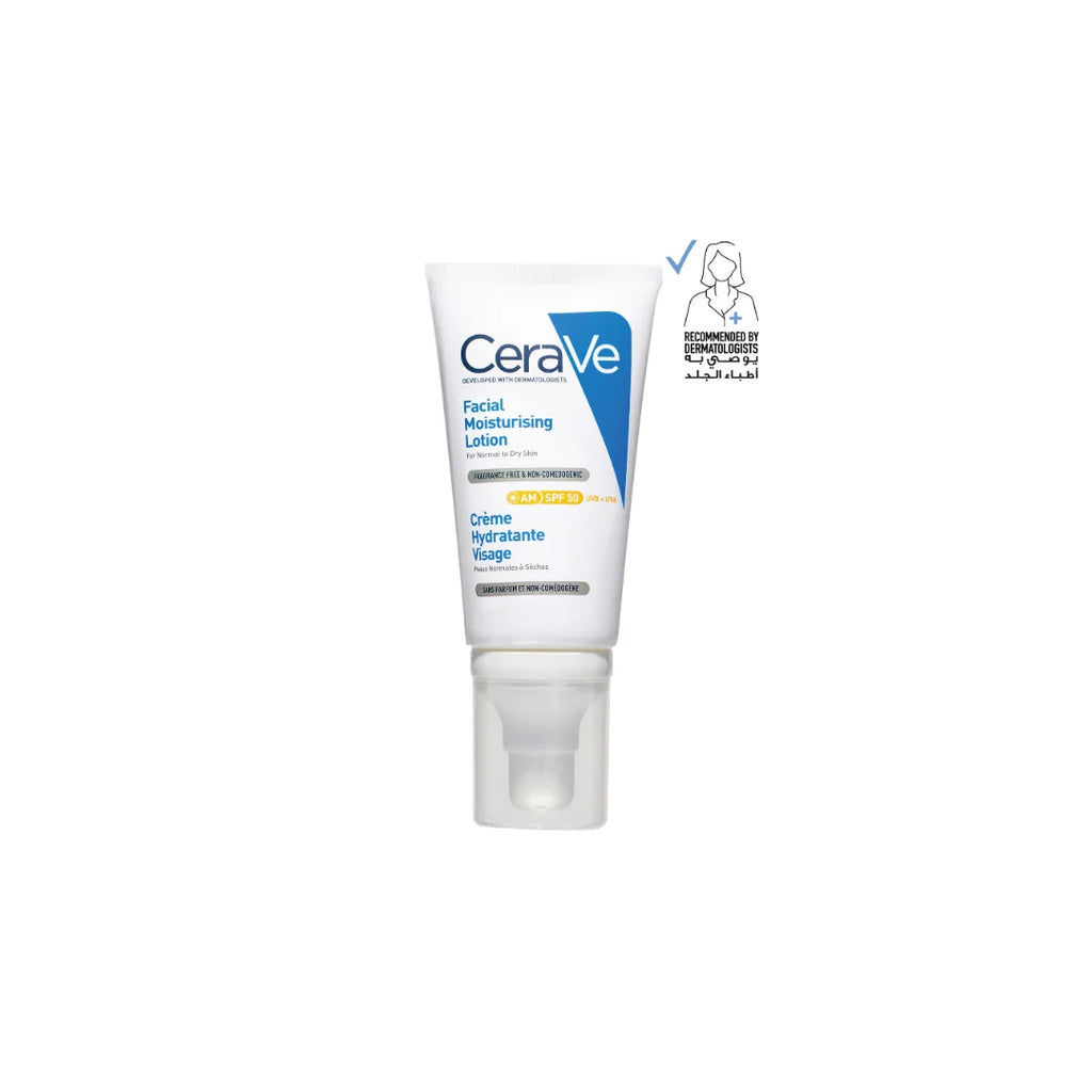 CeraVe AM Facial Moisturizing Lotion SPF50 for Normal to Dry Skin