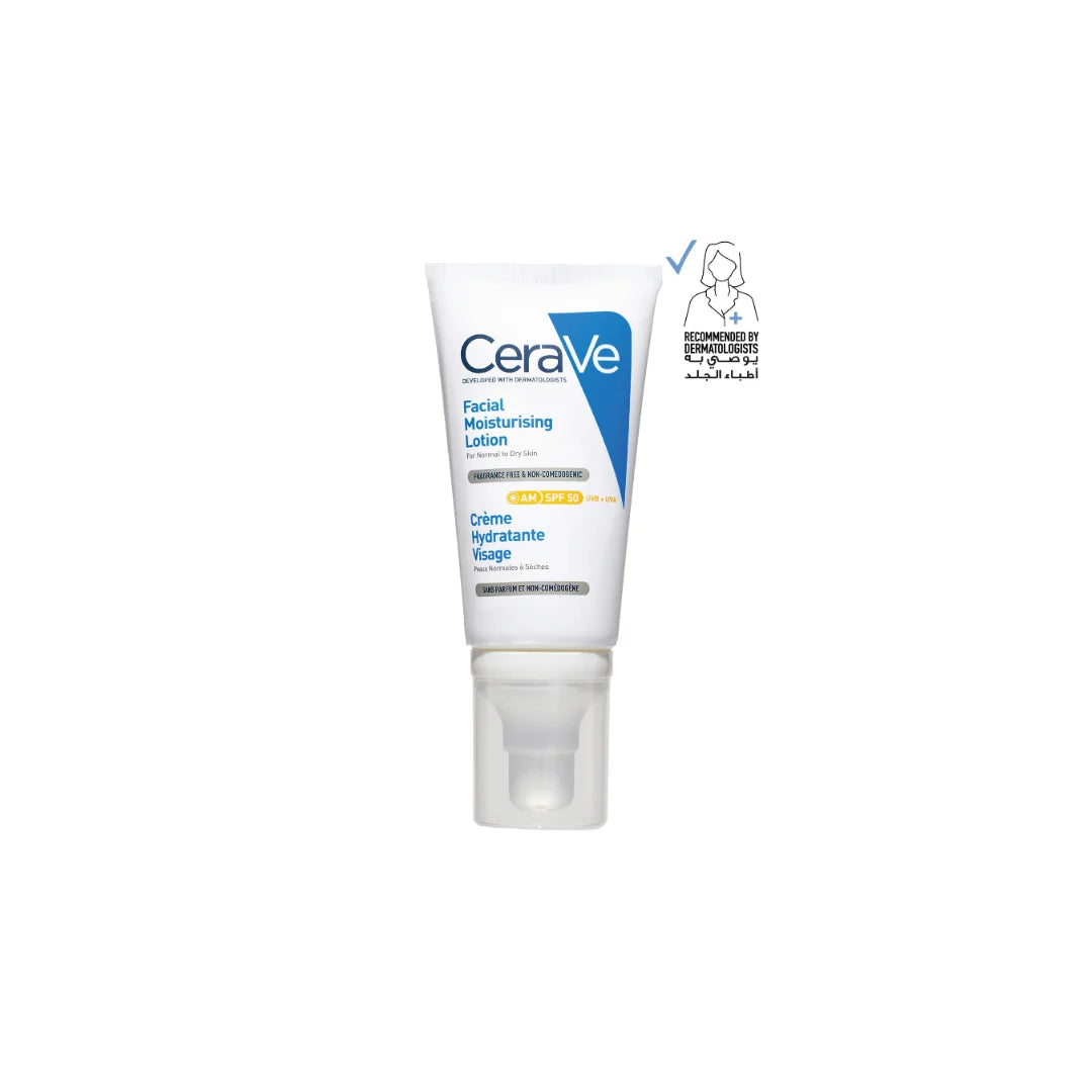 CeraVe AM Facial Moisturizing Lotion SPF50 for Normal to Dry Skin
